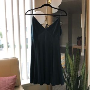 Dark teal strappy dress